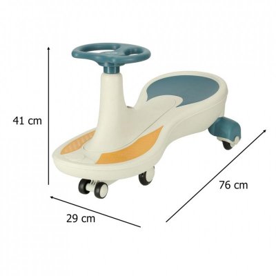 Jeździk grawitacyjny świecące koła LED z muzyką grający 76cm niebiesko-biały max 100kg