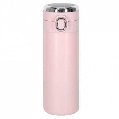 Kubek termiczny z ustnikiem termos LED 420ml róż