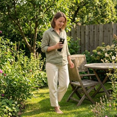 Kubek bidon termiczny z ustnikiem termos LED 420ml czarny