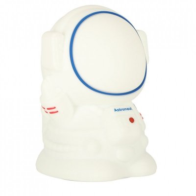 Lampka nocna dla dzieci silikonowa 8 LED USB biała astronauta