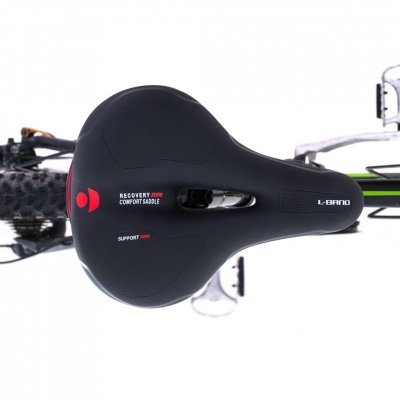 L-BRNO Siodełko rowerowe sportowe wygodne pianka elastyczna lampka LED
