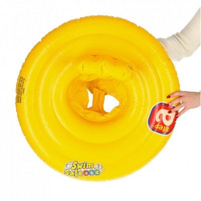 BESTWAY 32096 Kółko do pływania dla niemowląt koło pontonik dla dzieci z siedziskiem pomarańczowe max 15kg 6-18miesięcy