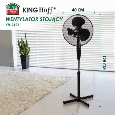 WENTYLATOR WIATRAK STOJĄCY PODŁOGOWY KINGCOOL KC-2125 czarny