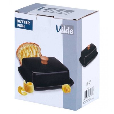 MASELNICZKA MASELNICA CERAMICZNA CZARNA 139677