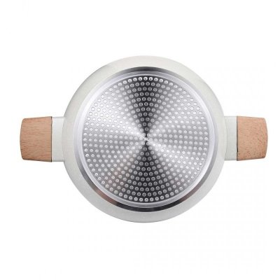 GARNEK MARMURKOWY PŁASKI 28cm Z POKRYWĄ BERGNER BG-34747 NATURALLY