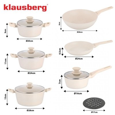 ZESTAW 12 ELEM. GARNKÓW MARMURKOWYCH KLAUSBERG KB-7959