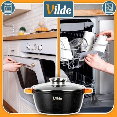 GARNEK GRANITOWY 5,8L 28cm Z POKRYWĄ Z AROMATYZEREM TERRUNA 199106