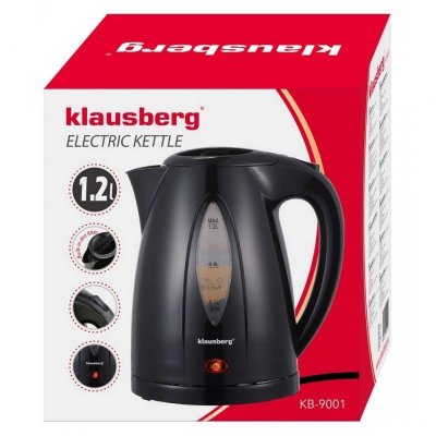 CZAJNIK ELEKTRYCZNY 1,2L KLAUSBERG KB-9001 CZARNY