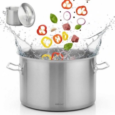 GARNEK GASTRONOMICZNY Z POKRYWĄ STALOWĄ Ø25cm 9L KINGHOFF KH-2021