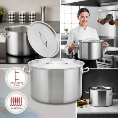 GARNEK GASTRONOMICZNY Z POKRYWĄ STALOWĄ Ø50cm 58L KINGHOFF KH-2028