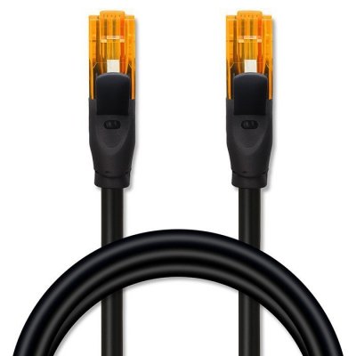 Kabel patchcord UTP | kat.6 | 2 x RJ-45 | High speed 1Gb/s |     Pozłacane styki | 15m | Czarny