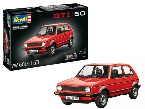 Model plastikowy samochód VW Golf1 GTI 50 years 1:24