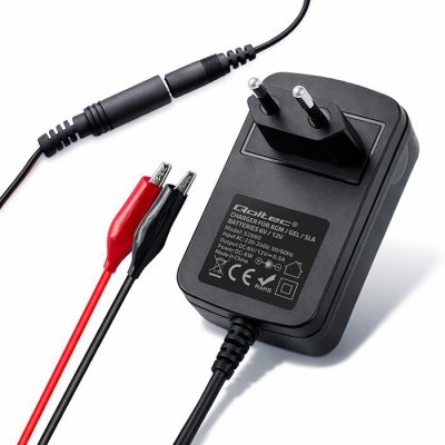 Ładowarka do akumulatora AGM GEL STD | Prostownik 6V/12V | 6W |  5.5x2.1 | kabel 1.8m