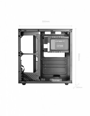 Obudowa Mars MC-INFINIOLITE ATX czarna