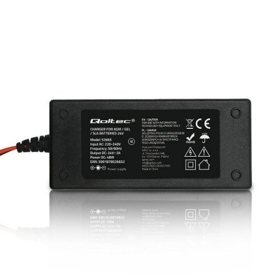 Ładowarka do akumulatora AGM GEL STD | Prostownik 24V | 2A | 48W | LED | Kabel 1.8m