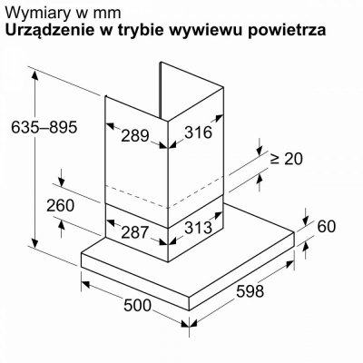 Okap DWB63BC60 Serie2 60 czarny