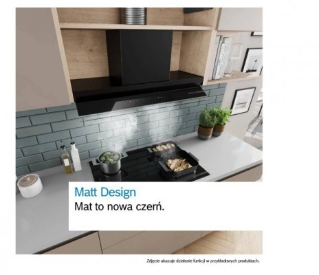 Okap zintegrowany DBB85CC60  Serie 4 80 czarny czyste szkło