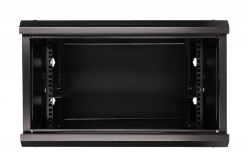 Extralink Szafka wisząca rack 6U 600x600 czarna szklane drzwi