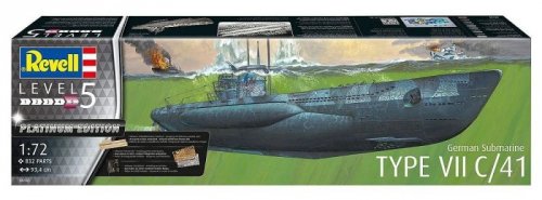 Model plastikowy Niemiecka łódź podwodna typ VII C/41 1/72