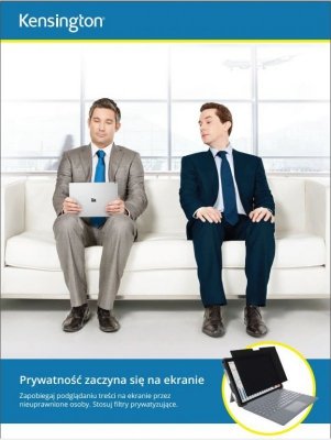 Kensington Filtr prywatyzujący, 2-stronny, zdejmowany, do monitora, 24 cale, 16:10