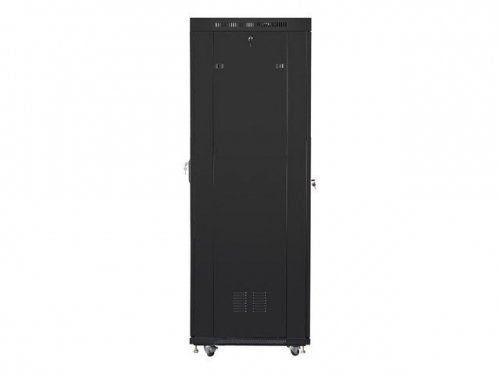 Lanberg Szafa instalacyjna rack stojąca 19 42U 600x800 czarna, drzwi perforowane lcd (flat pack)