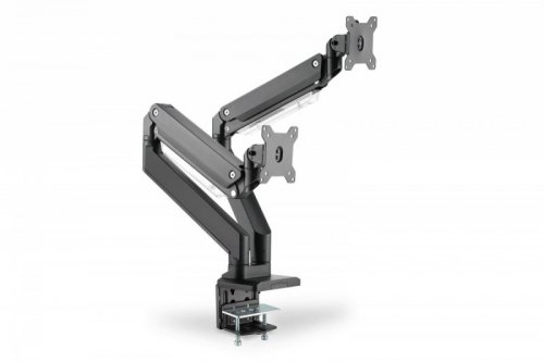 Digitus Ramię biurkowe podwójne z zaciskiem, 2xLCD, max. 35&quot;, max. obciążenie 2x15kg, ze sprężyną gazową