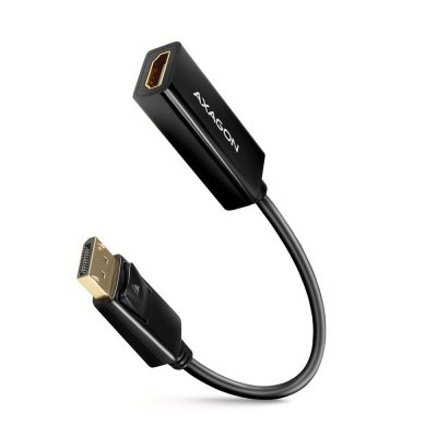 AXAGON RVD-HI14N Adapter aktywny Displayport -&gt; HDMI 1,4, 4K/30Hz, kabel 18cm