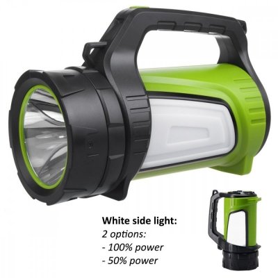 Latarka akumulatorowa 3w1 szperacz LED USB MCE345