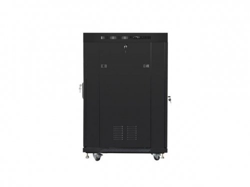 Lanberg Szafa stojąca 19 cali 22U 600x800 drzwi szklane LCD (flat pack) v2 czarna