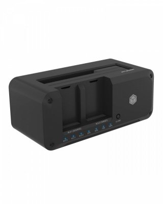 IcyBox Stacja dokująca IB-2924MSCL-C31 Docking & CloneStation                    1x 2,5&quot;/3,5&quot; do 1x M.2 NVMe & M.2 NVM