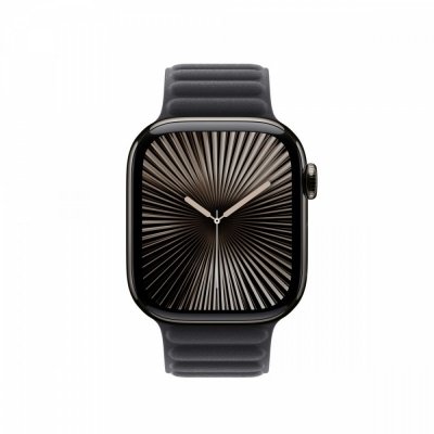 Apple Pasek karbowany magnetyczny w kolorze czarnym do koperty 42 mm - rozmiar S/M