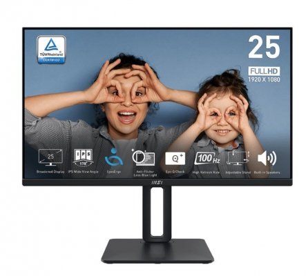 MSI Monitor PRO MP251P   24.5 cala/LED/FHD/Flat/100Hz/Czarny
