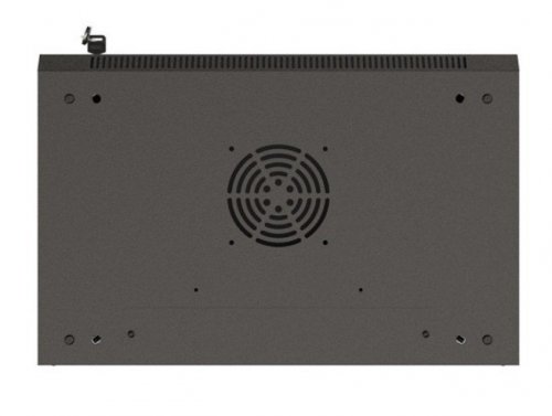 Lanberg Szafa instalacyjna rack wisząca 19" 4U 540x350 czarna drzwi   przeszklone ( flat pack)