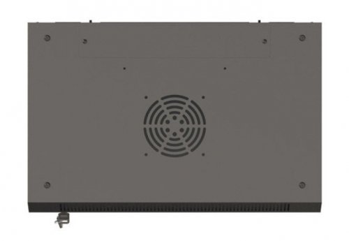 Lanberg Szafa instalacyjna rack wisząca 19" 4U 540x350 czarna drzwi   przeszklone ( flat pack)