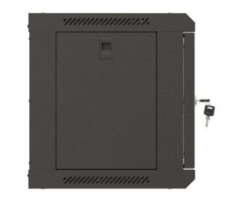 Lanberg Szafa instalacyjna rack wisząca 19" 6U 540x350 czarna drzwi  przeszklone ( flat pack)