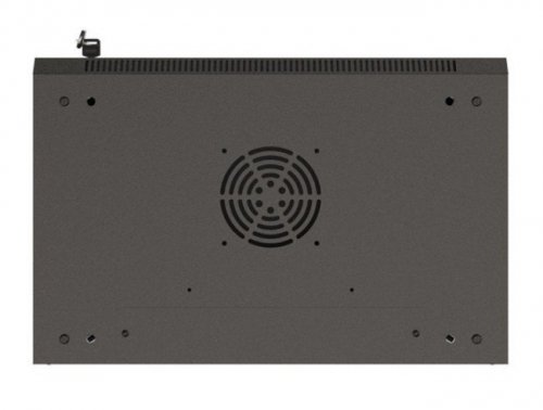 Lanberg Szafa instalacyjna rack wisząca 19" 6U 540x350 czarna drzwi  przeszklone ( flat pack)