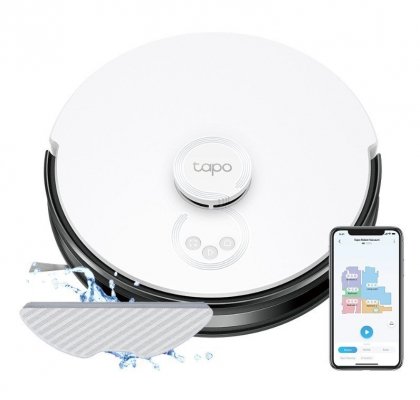 TP-LINK Robot odkurzający i mopujący z czujnikiem LiDAR  SPEC: LiDAR + Gyro Navigation, Vacuum & Mop 2-in-1, 4200Pa, 5000mAh Bat