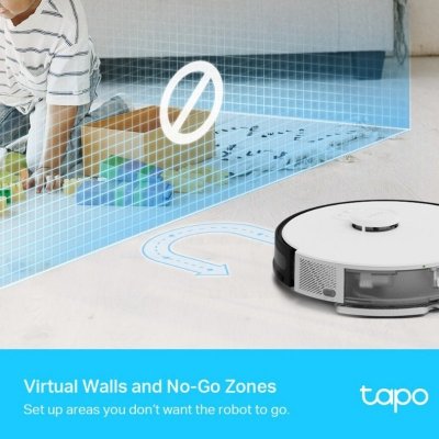 TP-LINK Robot odkurzający i mopujący z czujnikiem LiDAR  SPEC: LiDAR + Gyro Navigation, Vacuum & Mop 2-in-1, 4200Pa, 5000mAh Bat