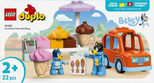 LEGO Klocki DUPLO Bluey 10458 Wyprawa po lody z Bluey
