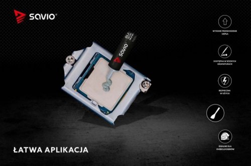 Savio Pasta termoprzewodząca Glacier 14,5 W/mK, 4g TG-04