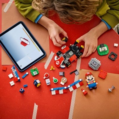 LEGO Klocki Super Mario 72043 Mario Kart - Interaktywna figurka LEGO Mario i Standard Kart