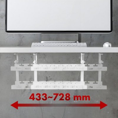 Maclean Organizer podbiurkowy na kable MC-102 W