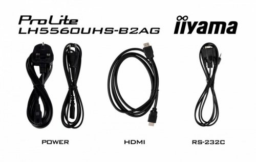 IIYAMA Monitor wielkoformatowy 55 cali LH5560UHS-B1AG matowy 24h/7 500(cd/m2) VA 3840 x 2160 UHD(4K) Android.11 Wifi CMS(iiSignage2), Uchwyt ścienny