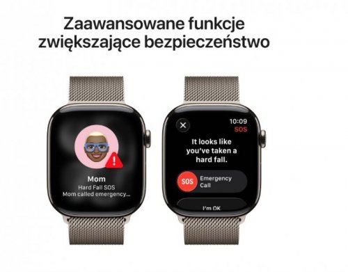 Apple Watch Series 11 GPS + Cellular koperta 46 mm z tytanu w kolorze naturalnym, bransoleta mediolańska w kolorze naturalnym - 