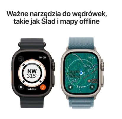 Apple Watch Ultra 3 GPS + Cellular, koperta 49 mm z tytanu w kolorze naturalnym, bransoleta mediolańska z tytanu w kolorze natur