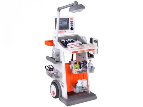 Interaktywny WÓZEK LEKARSKI Zestaw do zabawy w lekarza i dentystę ZA5874