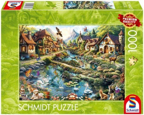 Puzzle PQ 1000 Wioska na skraju lasu
