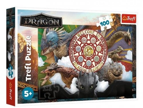 Puzzle 100 Smoki w akcji TREFL
