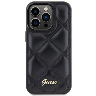 GUESS futerał do IPHONE 15 Pro Max GUHCP15XPSQSQSK (Quilted Metal Logo) czarny
