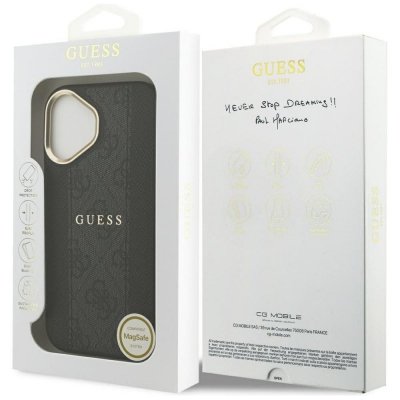 GUESS futerał do IPHONE 17 kompatybilny z MagSafe GUHMP17SPG4SEMCK (PU W/ 4G Stripe) czarny